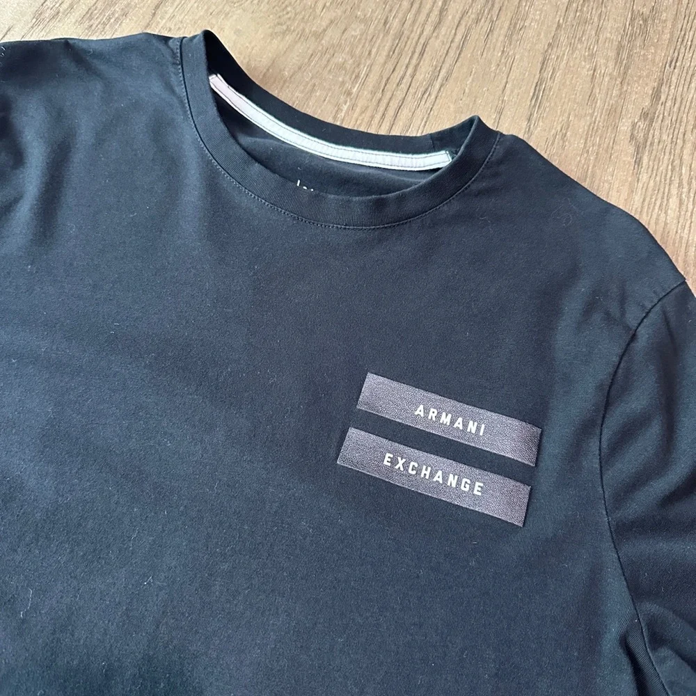 Armani Exchange Men’s Long Sleeve T-Shirt Size Medium Black - Picture 4 of 6